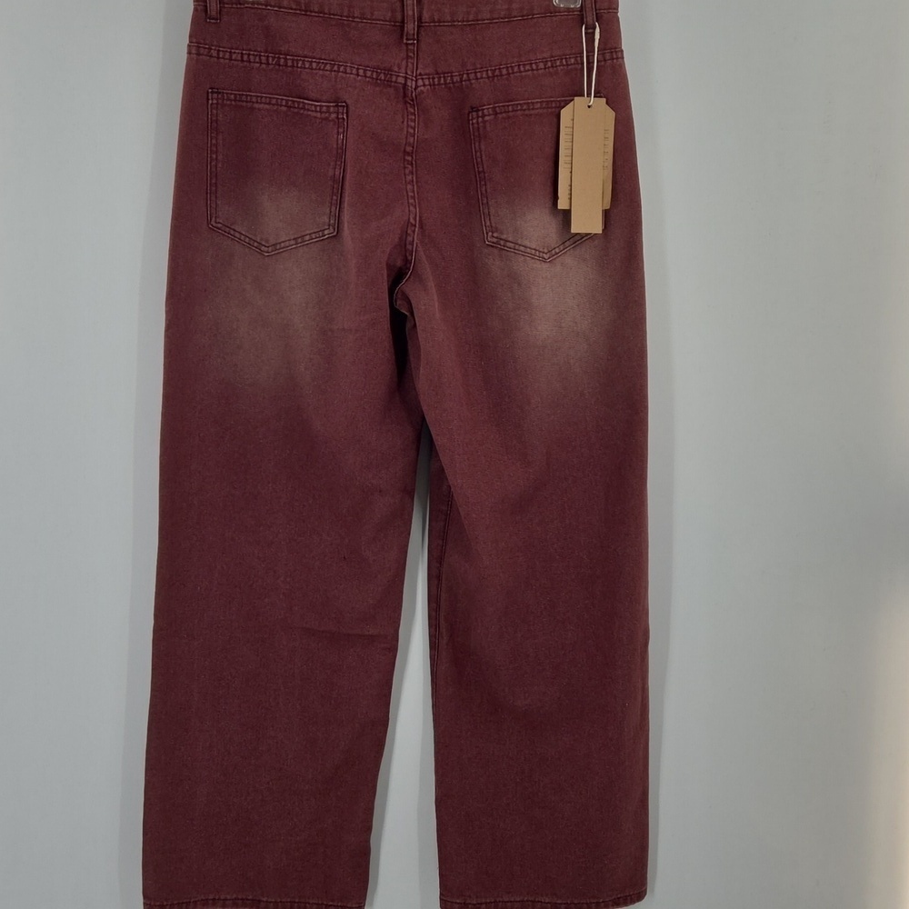 Mens Red Wide Leg Skater Jeans NWT - Picture 12 of 16